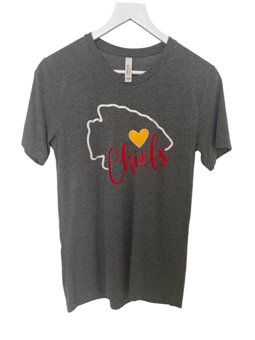 Chiefs Bella+Canvas Charcoal Grey Heather Tee